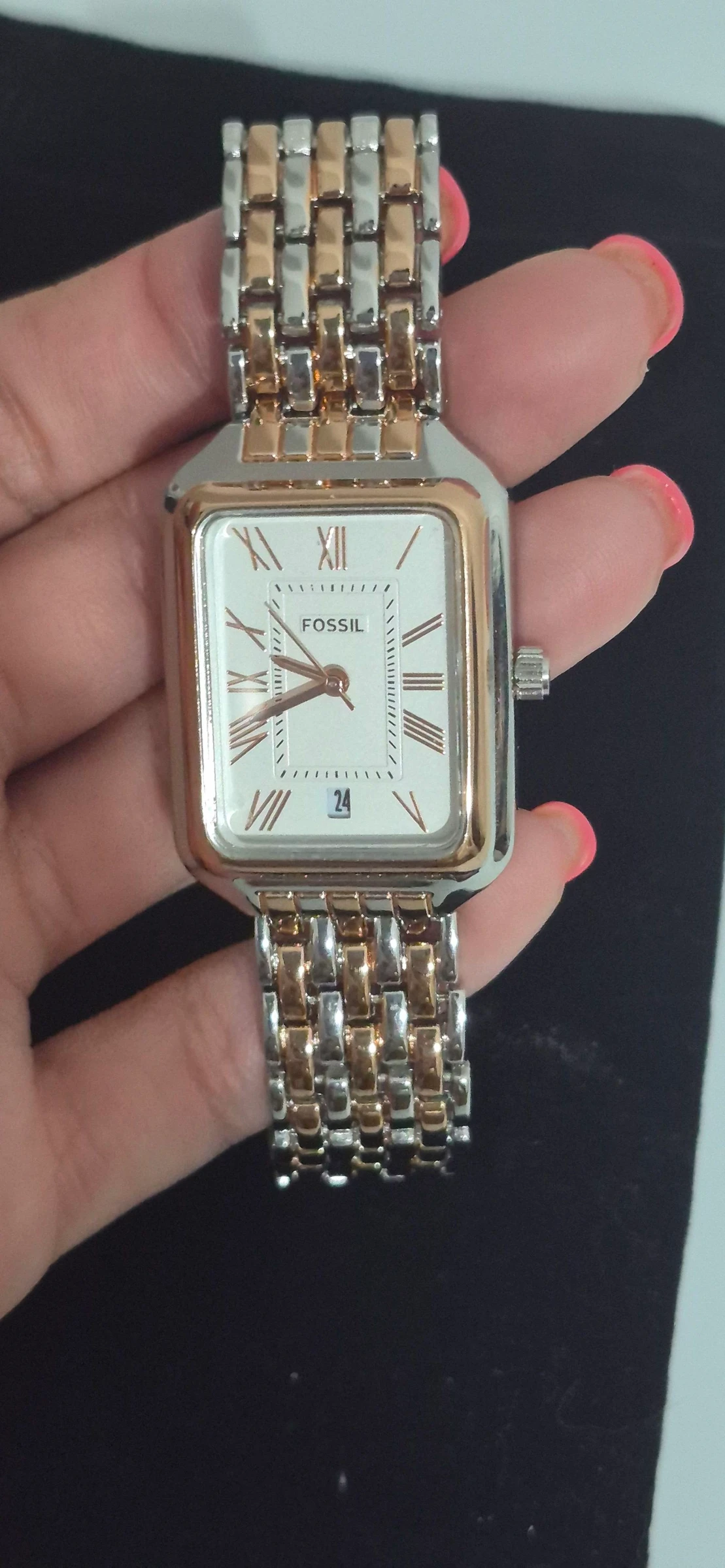 Reloj de Acero Plateado y Oro Rosado – photo 3
